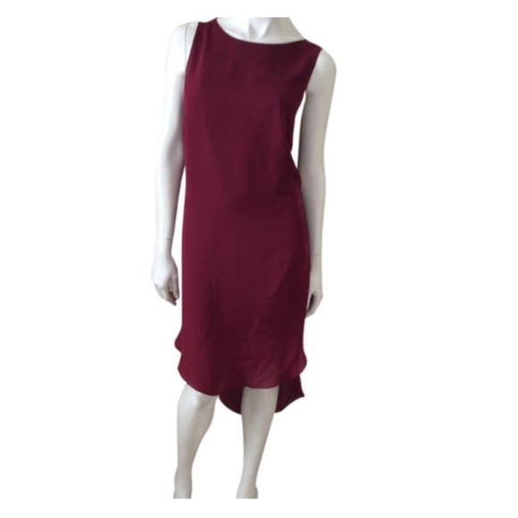 Haute Hippie Dresses & Skirts - Haute Hippie Maroon Draped Back Dress